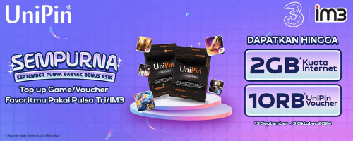 SEMPURNA: September Punya Banyak Bonus Asik – Top Up Pakai Pulsa Tri/IM3 Sekarang Juga!